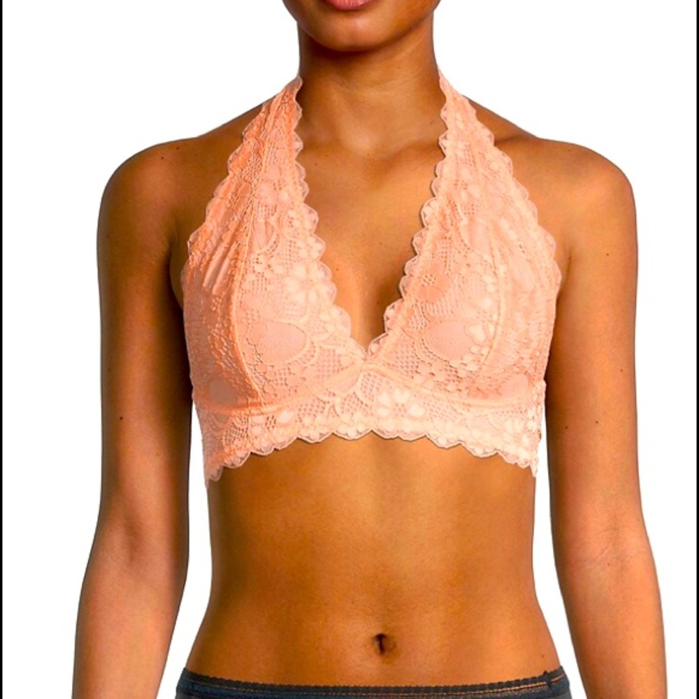 Free People Lace Halter Bra